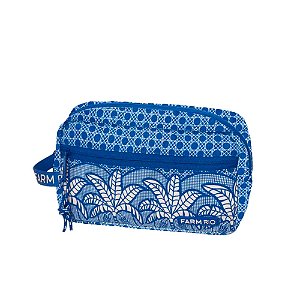 Necessaire Farm Amô Refresco Feminina Azul Branco