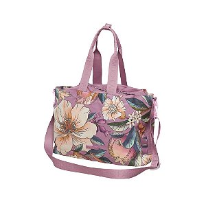 Totebag Farm Carioca Romance Em Flor Roxo