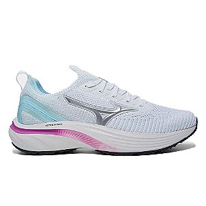 Tênis Mizuno Glow 2 Feminino Branco Azul Lilás
