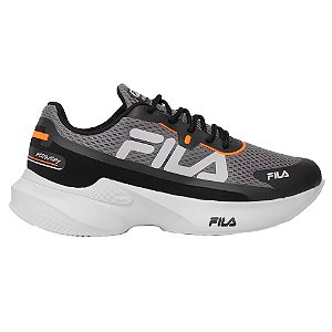 Tênis Fila Recovery Infantil Preto Cinza Laranja