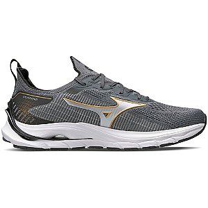 Tênis Mizuno Wave Mirai 5 Masculino Cinza Dourado
