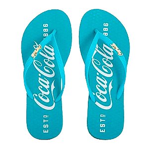 Chinelo Coca Cola 1886 Feminino Turquesa Turquesa