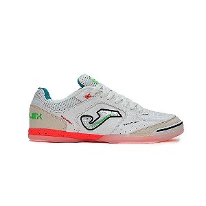 Chuteira de Futsal Joma Top Flex - Branco e Vermelho