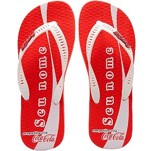 Chinelo Coca-Cola Shoe Personalizável Vermelho Masculino