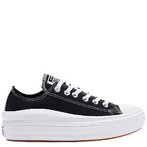 Tênis Converse All Star Chuck Taylor Move Ox Feminino Preto Branco