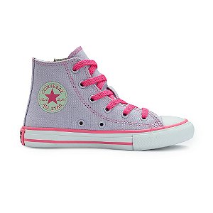 Tênis Chuck Taylor All Star Side Zip Canvas Infantil Violeta