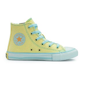 Tênis Chuck Taylor All Star Side Zip Canvas Infantil Amarelo Limão