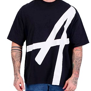 Camisa Approve Huge Biglogo Oversized Masculina Preto Branco