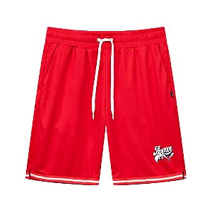 Bermuda Approve 9Inches Home Run Masculina Vermelho
