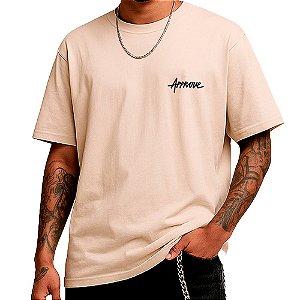 Camisa Approve Bold Basic Masculina Bege Preto