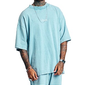 Camiseta Huge Approve Washed Azul claro