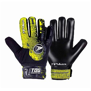 Luva 7Poker Futebol de Campo Training Basic Junior Amarelo Preto