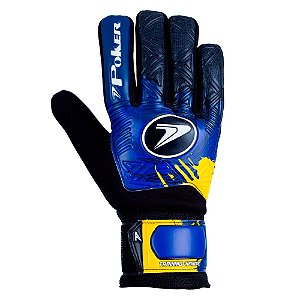 Luva 7Poker Futebol de Campo Training Infinity Marinho Preto Amarelo