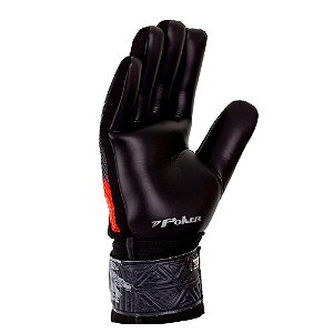 Luva 7Poker Futebol de Campo Training Infinity Preto Vermelho