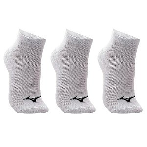 Kit Meia Mizuno Basic Cano Baixo com 3 pares Branco