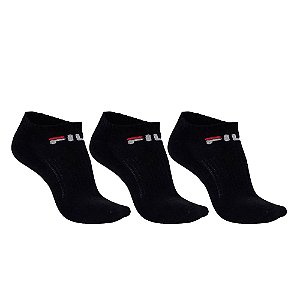 Kit Meia Fila Tripack Cano Curto Unissex Preto