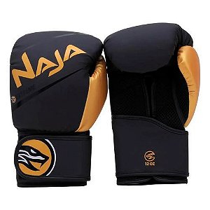 Kit Naja Boxe/Muay Thai Extreme Preto e Dourado