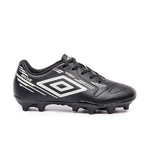 Chuteira Umbro Campo Brave Infantil Preto e Branco