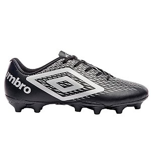 Chuteira Umbro Campo Diamond Infantil Preto e Cinza