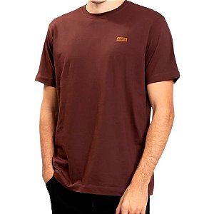 Camiseta Regular Baw Logo Marrom