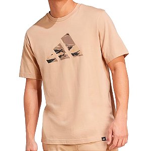 Camisa Adidas Camo Logo Masculina Marrom