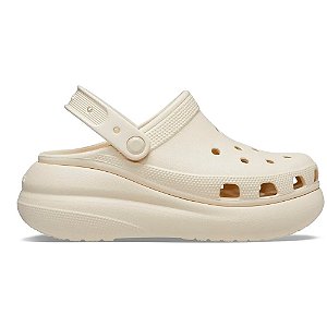 Sandália Crocs Classic Crush Clog Feminina Bege