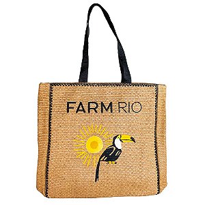 Bolsa Farm Maré Artesanal Marrom e Preto