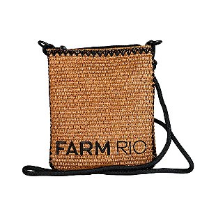 Bolsa Farm Astral Artesanal Marrom e Preto