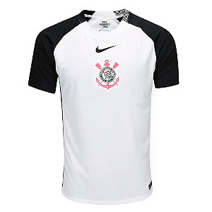 Camisa Nike Corinthians I 25/26 Masculina Branco e Preto