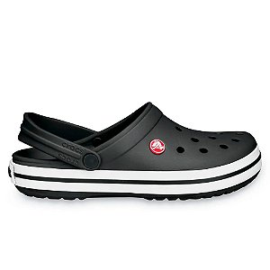 Sandália Crocs Crocband Clog Unissex Preto, Branco e Vermelho