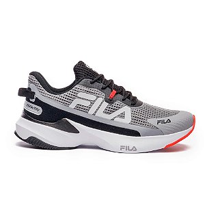 Tênis Fila Recovery Masculino Cinza/Preto/Vermelho