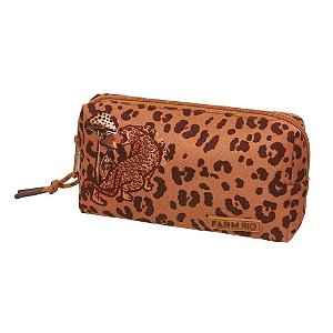 Maxi Necessaire Farm Ora Bolas Onça Marrom