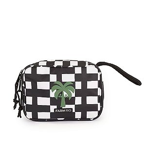 Necessaire Farm Xero Sonho Gráfico Preto/Branco/Verde