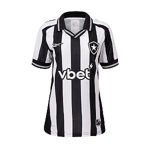 Camisa Reebok Botafogo I 25/26 Feminina Branco/Preto