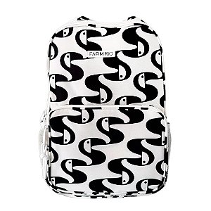 Mochila FARM Me Leva Copatucano Off White/Preto