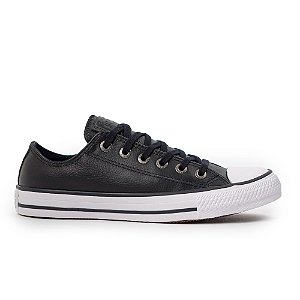 Tênis Converse All Star Chuck Taylor Couro Preto/Branco