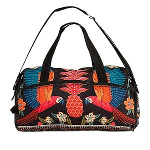 Bolsa Farm Findi Borogodó Samba das Araras Preto/Colors
