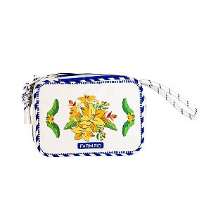 Necessaire Farm Xero Destino Tropical Off White/Azul
