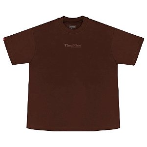 Camisa Thug Nine Oversized Bold Puff Marrom