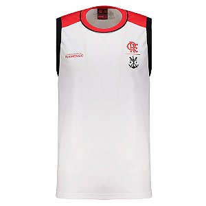 Camiseta Flamengo Braziline Batimento Masculina Branco/Vermelho