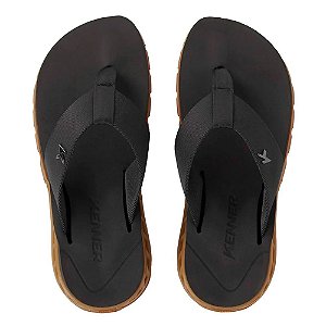 Chinelo Kenner Rakka Masculino Preto, Marrom