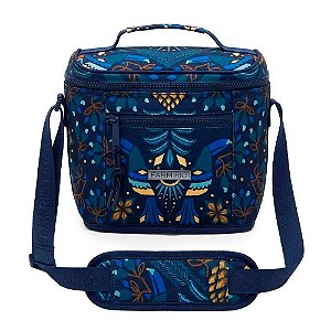 Mini Cooler Farm Farofa Lenço Magia Azul e Amarelo