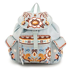 Bolsa Farm Pipoca Festa de Onça Azul Claro