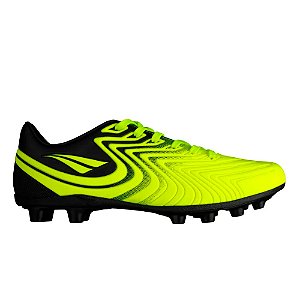 Chuteira Penalty Campo Bravo Y-4 Infantil Amarelo Fluorescente