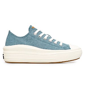 Tênis Converse All Star Chuck Taylor Move Denim Cano Baixo Azul Jeans