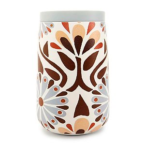 Copo Farm Que Sede Florejo 450ml Bege Azul Marrom