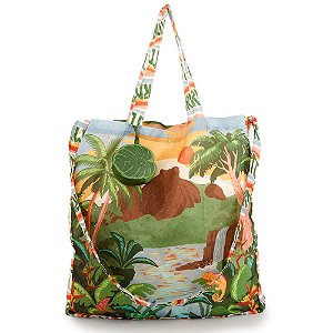 Bolsinha Farm Me Leva Lenço Pedra Relevo Verde