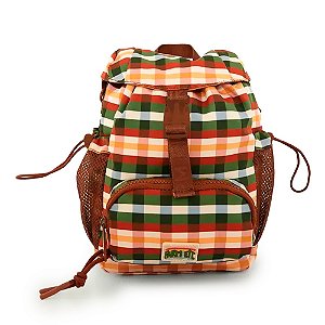 Bolsa Farm Pipoquinha Xadrez Multi Marrom Colors