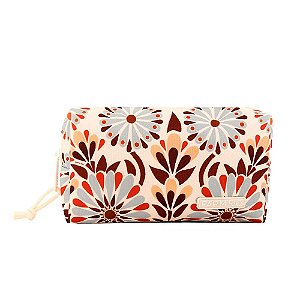 Maxi Necessaire Farm Ora Bolas P Florejo Bege Marrom Azul