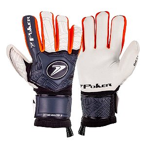 Luva Poker Goleiro Profissional Ortho Branco Preto